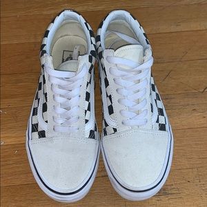 Vans chkeckerboard white black